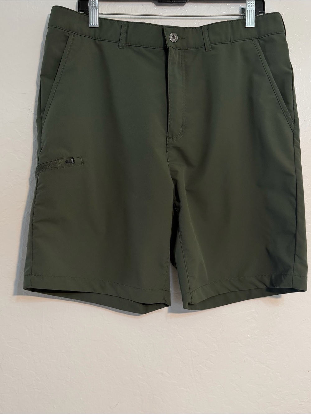 Gerry Men's Tech Shorts Size 36 Olive Green Stretch Hiking Trail Lightweight - Picture 2 of 9